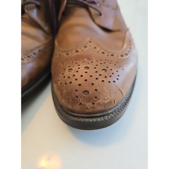 Stafford Size 11 Wingtip Brown Leather Ankle Dress Mens Boots 014-1218 main image 9